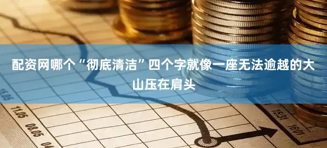 配资网哪个“彻底清洁”四个字就像一座无法逾越的大山压在肩头