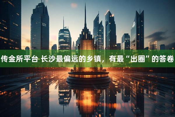 传金所平台 长沙最偏远的乡镇,有最“出圈”的答卷