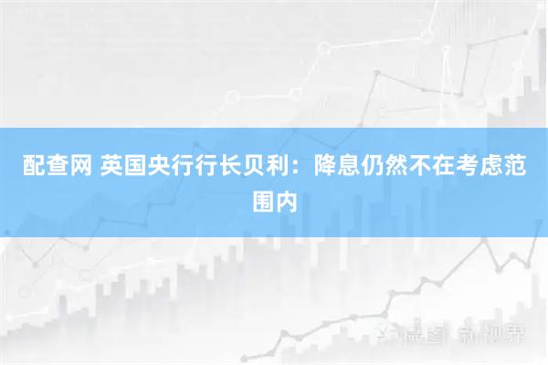 配查网 英国央行行长贝利：降息仍然不在考虑范围内